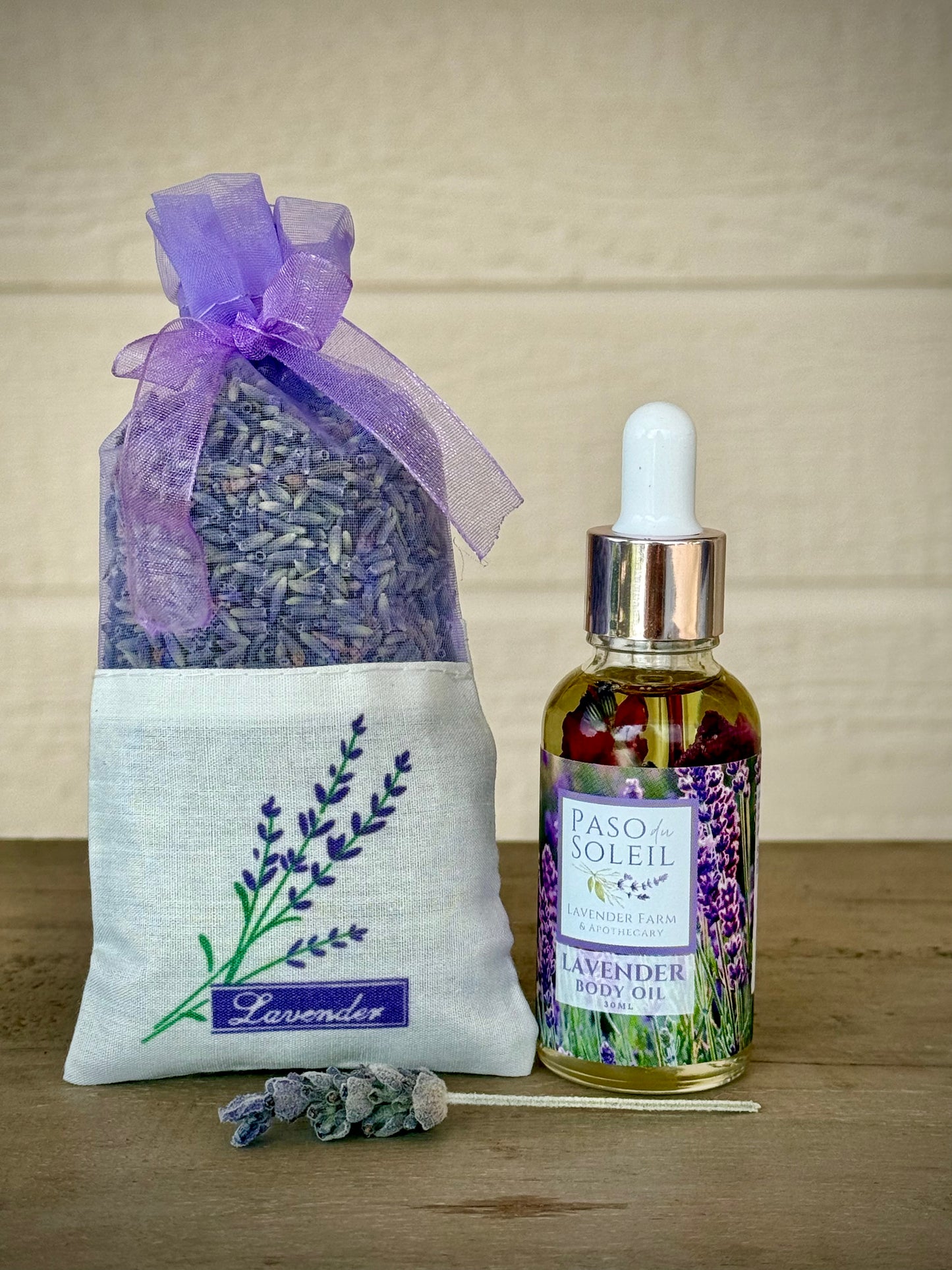 Lavender Rose Body Oil Gift Bag
